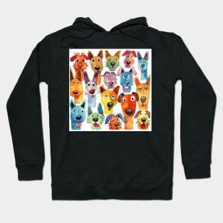 Pastel Dog Gathering Hoodie